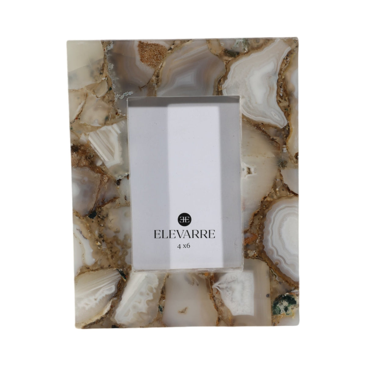 4x6 Mankato Grey Agate Photo Frame Table Decors| Sagebrook Home