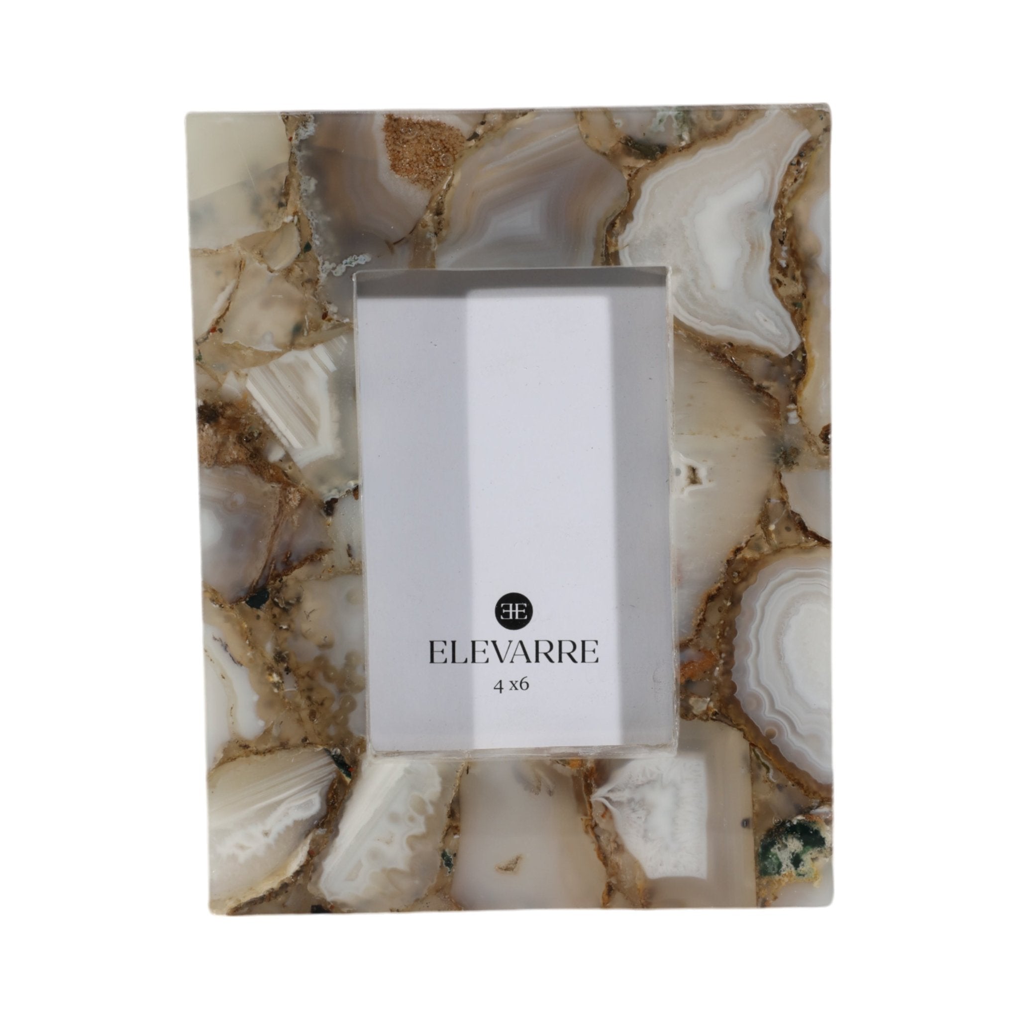 4x6 Mankato Grey Agate Photo Frame Table Decors| Sagebrook Home