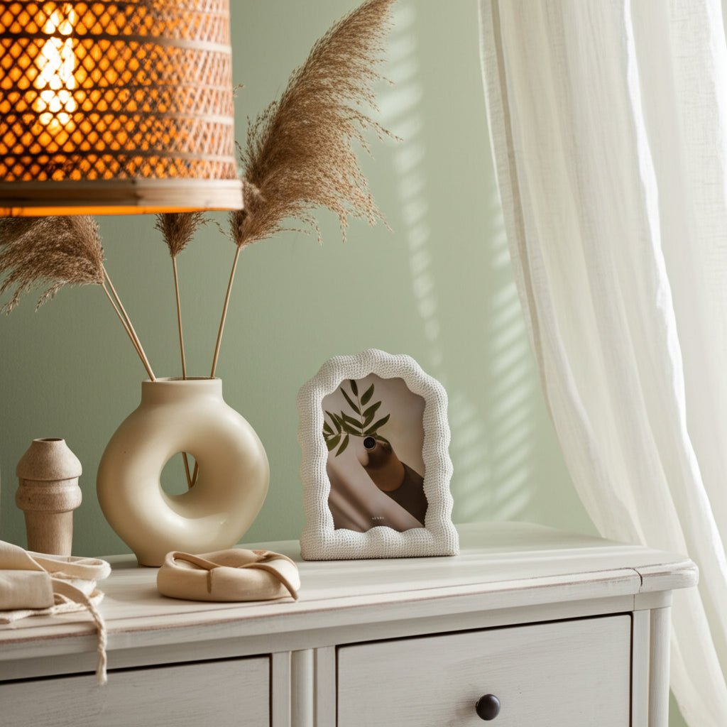 4x6 Wavy Arch Photo Frame, White Table Decors| Sagebrook Home