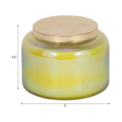 5" 23 Oz Verbena Luster Lidded Candle - Al Rugaib Furniture