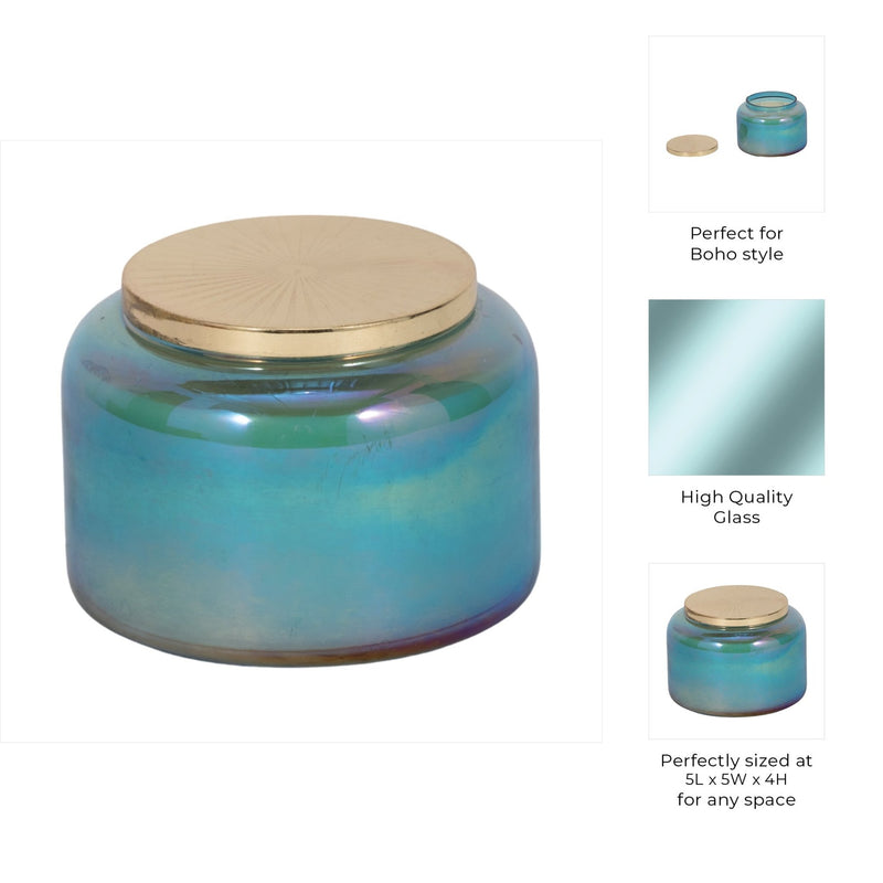 5" 23 Oz Verbena Luster Lidded Candle - Al Rugaib Furniture