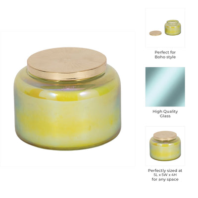 5" 23 Oz Verbena Luster Lidded Candle - Al Rugaib Furniture