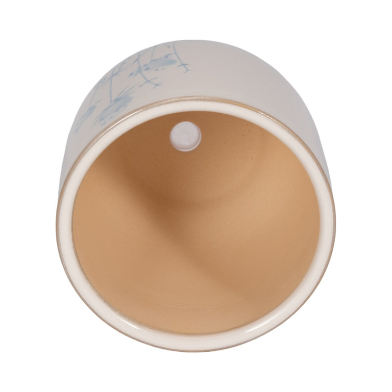 5" Blue Flowers Planter, Ivory/blue - Al Rugaib Furniture