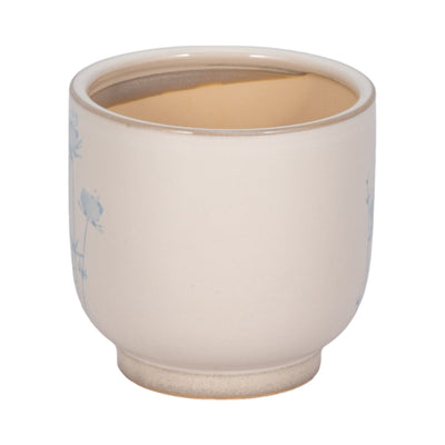 5" Blue Flowers Planter, Ivory/blue - Al Rugaib Furniture