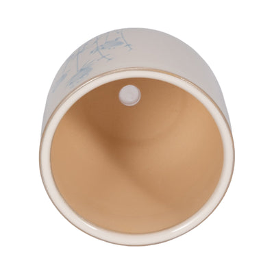 5" Blue Flowers Planter, Ivory/blue - Al Rugaib Furniture