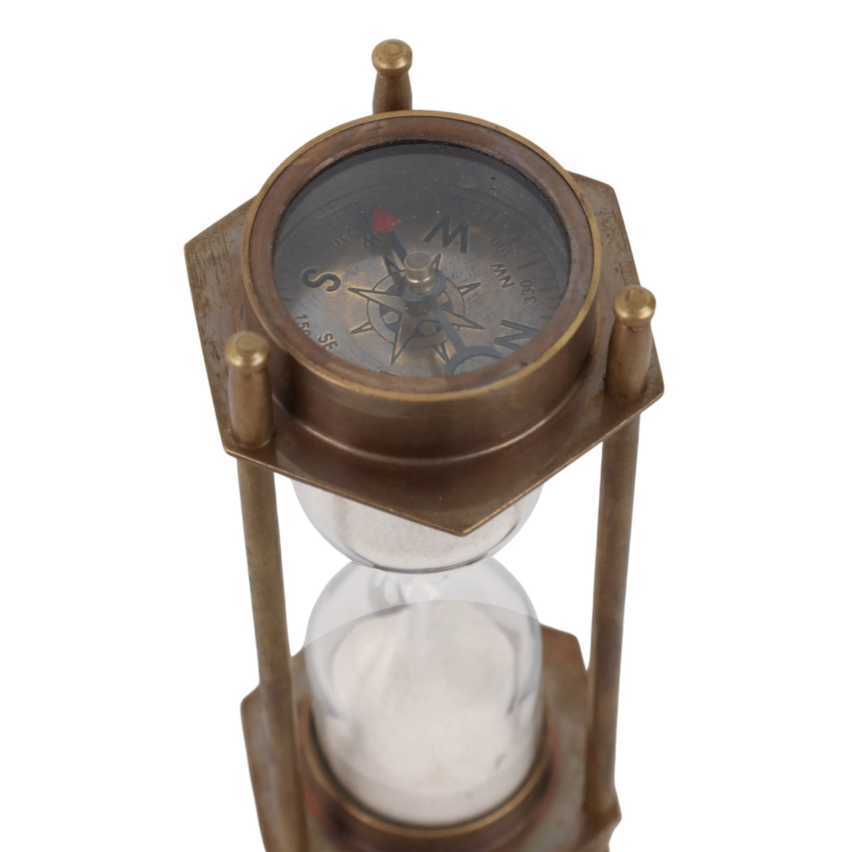 5" Hayes Brass Hourglass Table Decors| Sagebrook Home