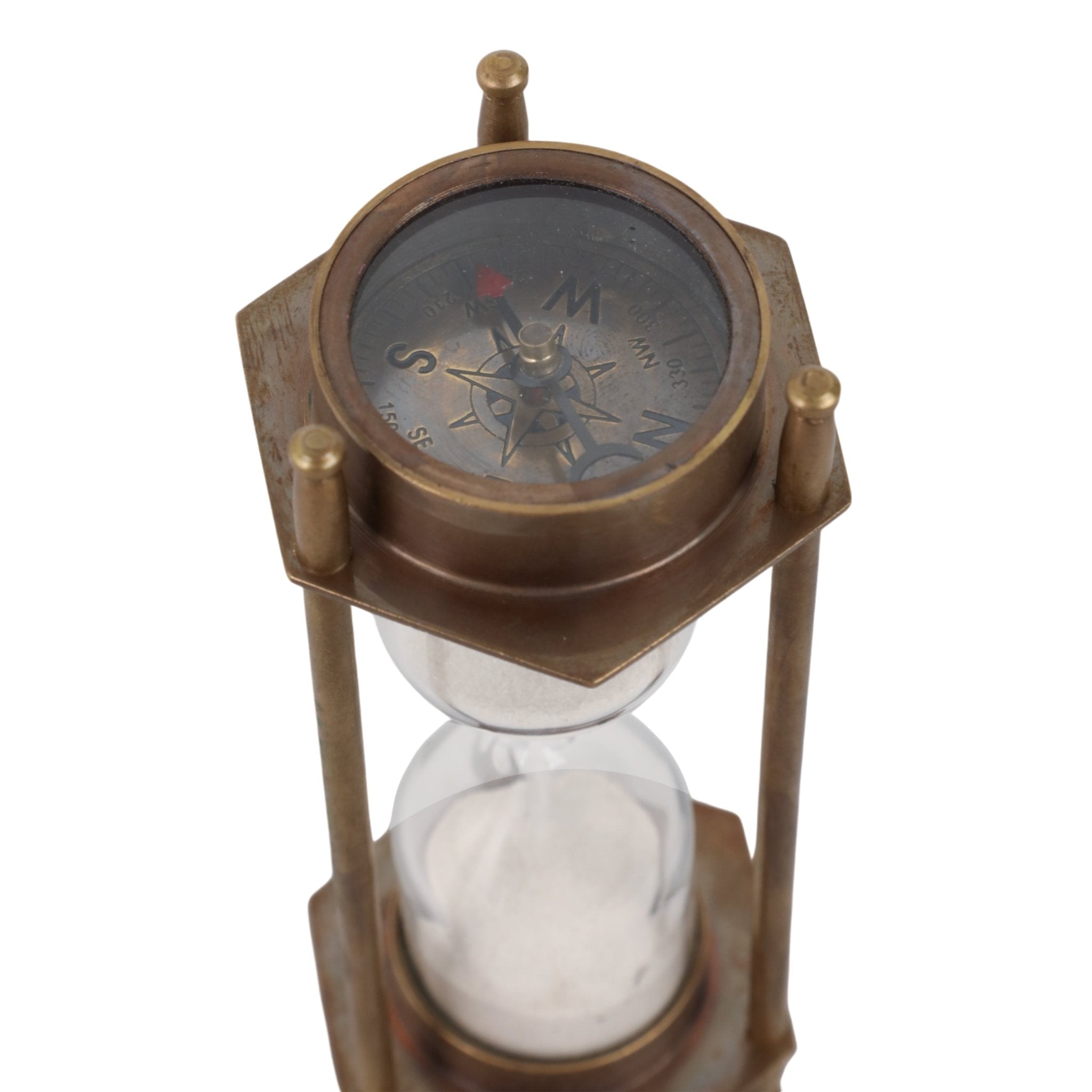 5" Hayes Brass Hourglass Table Decors| Sagebrook Home