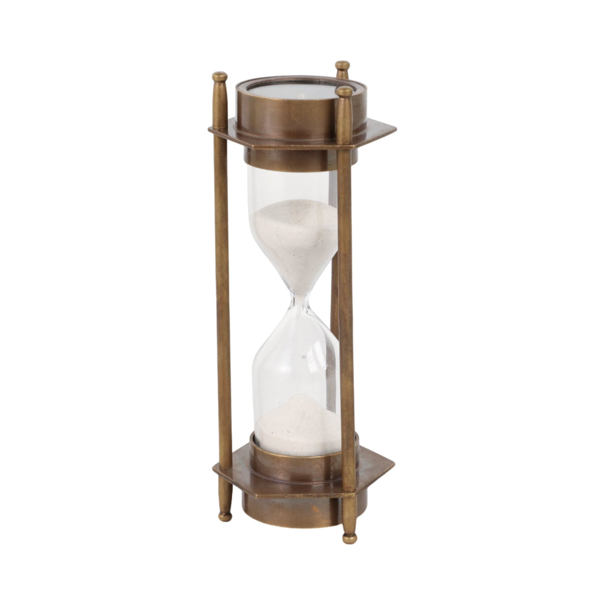 5" Hayes Brass Hourglass Table Decors| Sagebrook Home