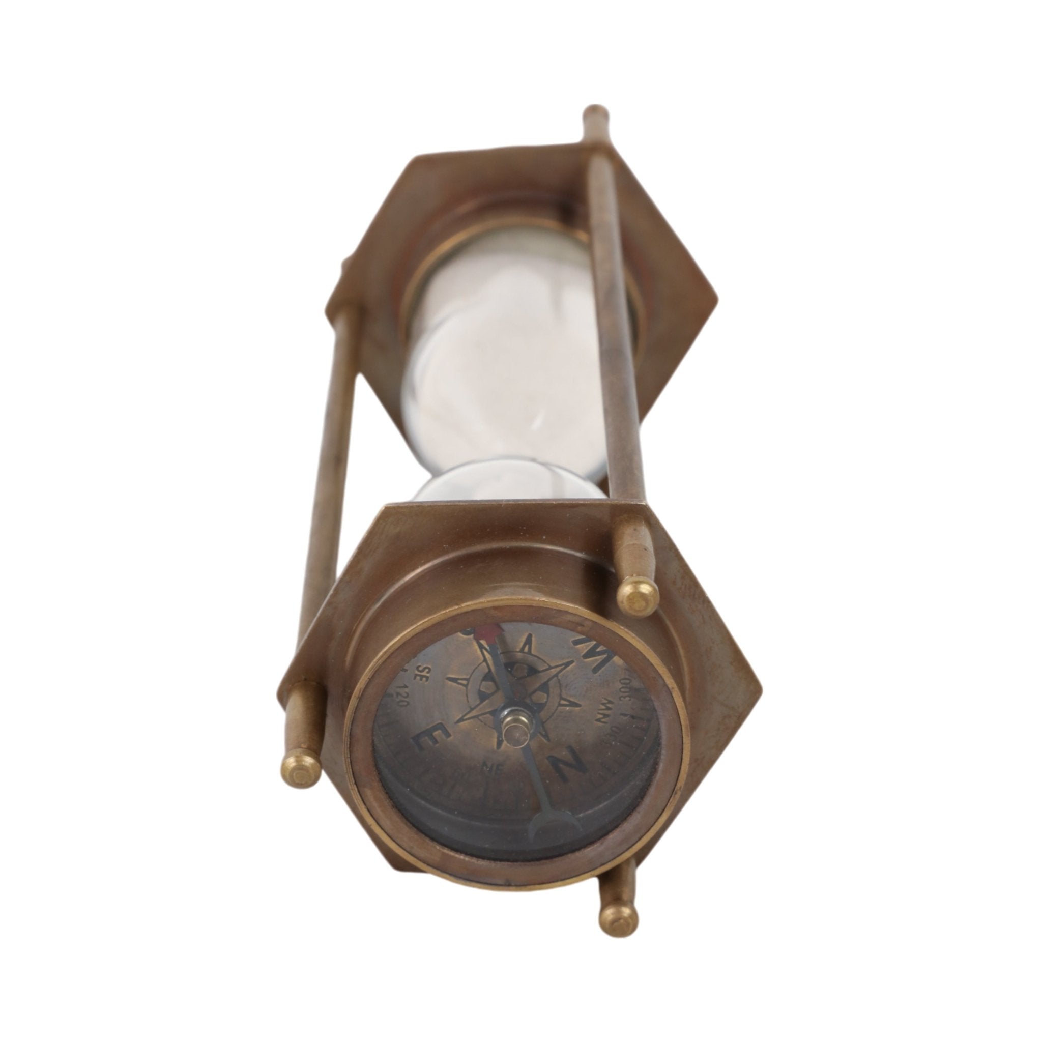 5" Hayes Brass Hourglass Table Decors| Sagebrook Home
