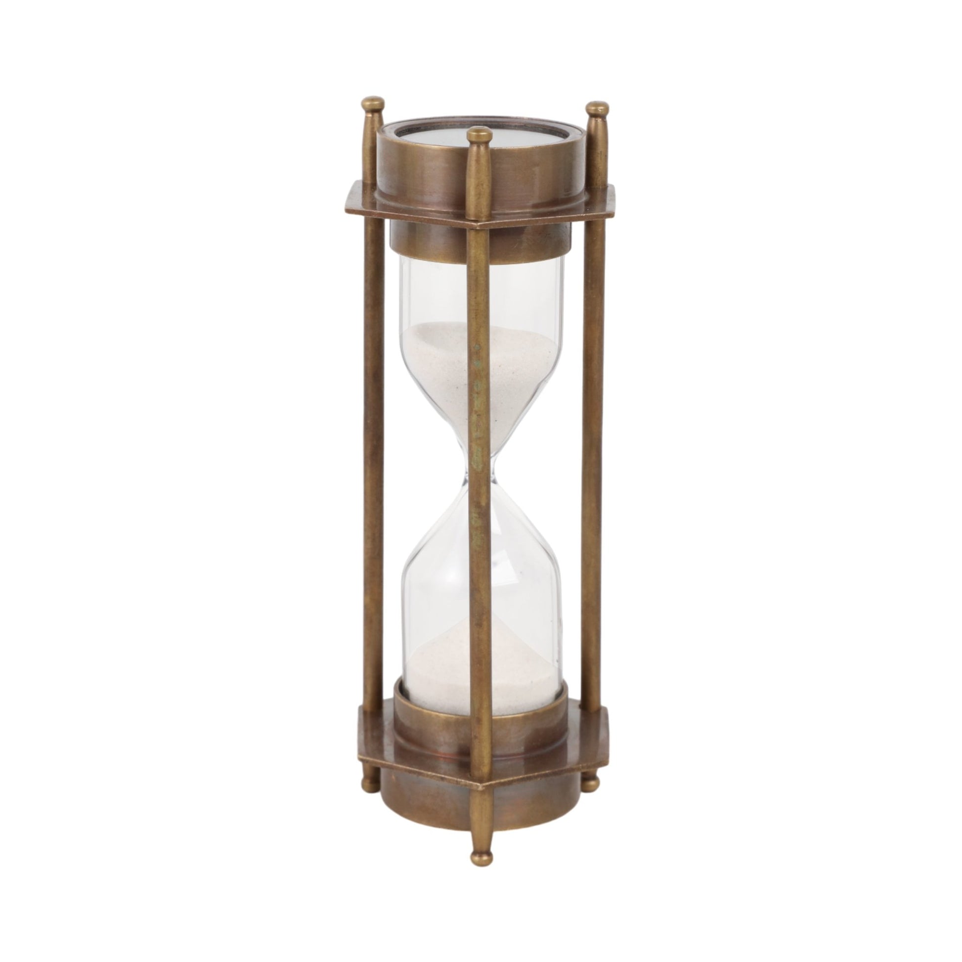5" Hayes Brass Hourglass Table Decors| Sagebrook Home