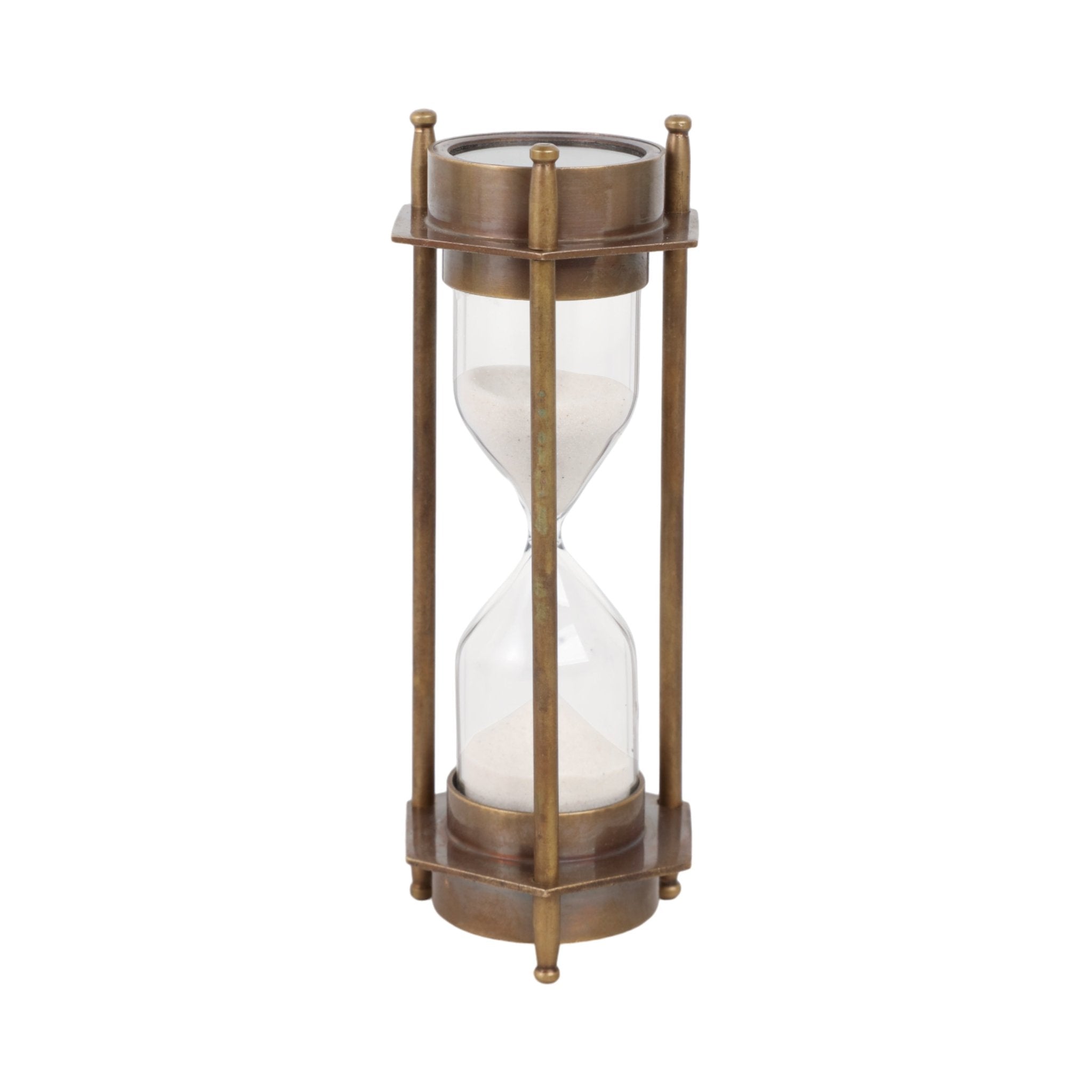 5" Hayes Brass Hourglass Table Decors| Sagebrook Home