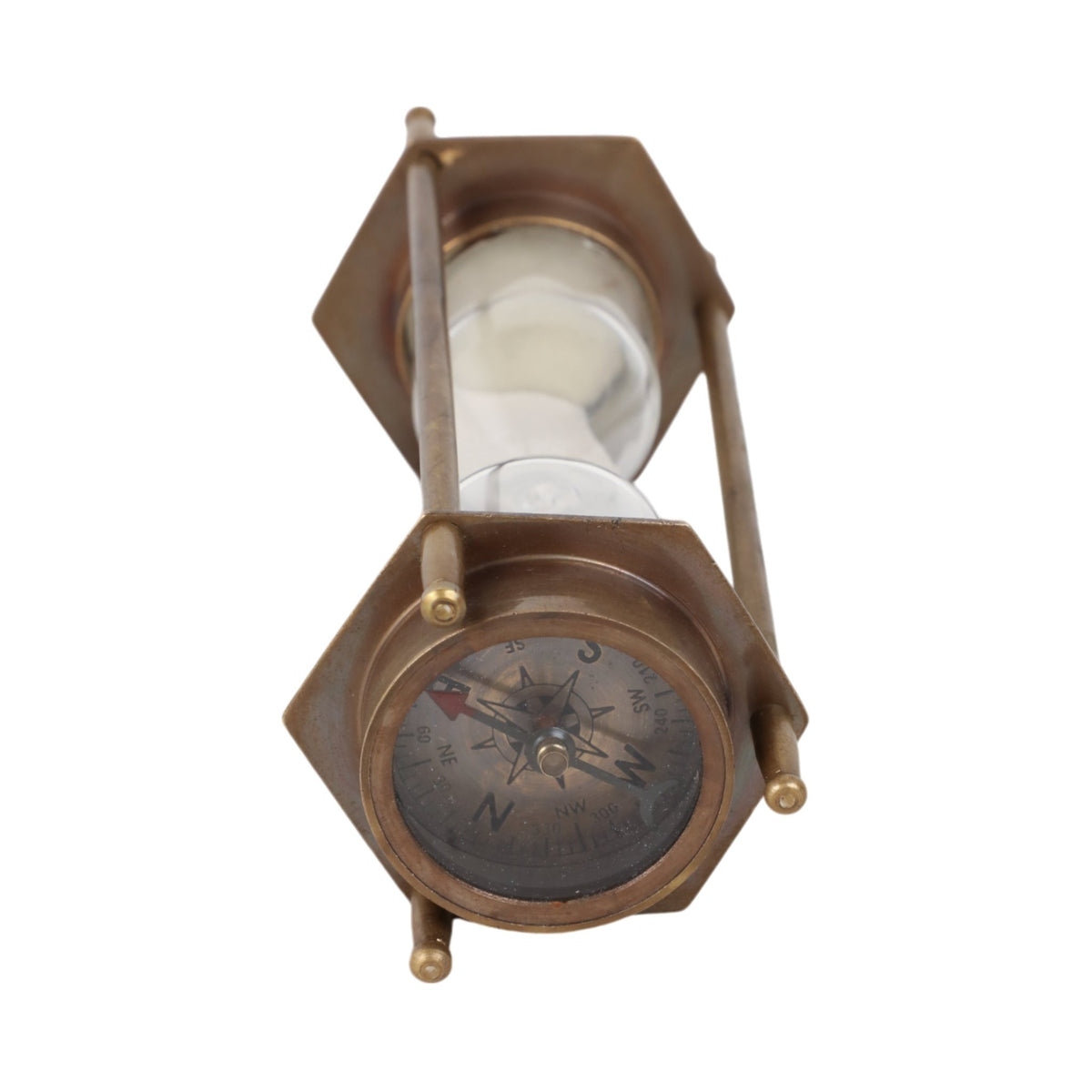 5" Hayes Brass Hourglass Table Decors| Sagebrook Home