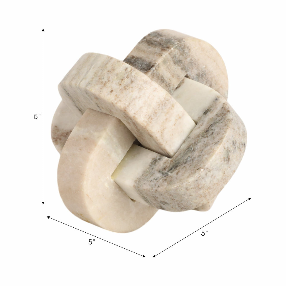 5" Onyx Marble Rounded Knot, Tan Table Decors| Sagebrook Home