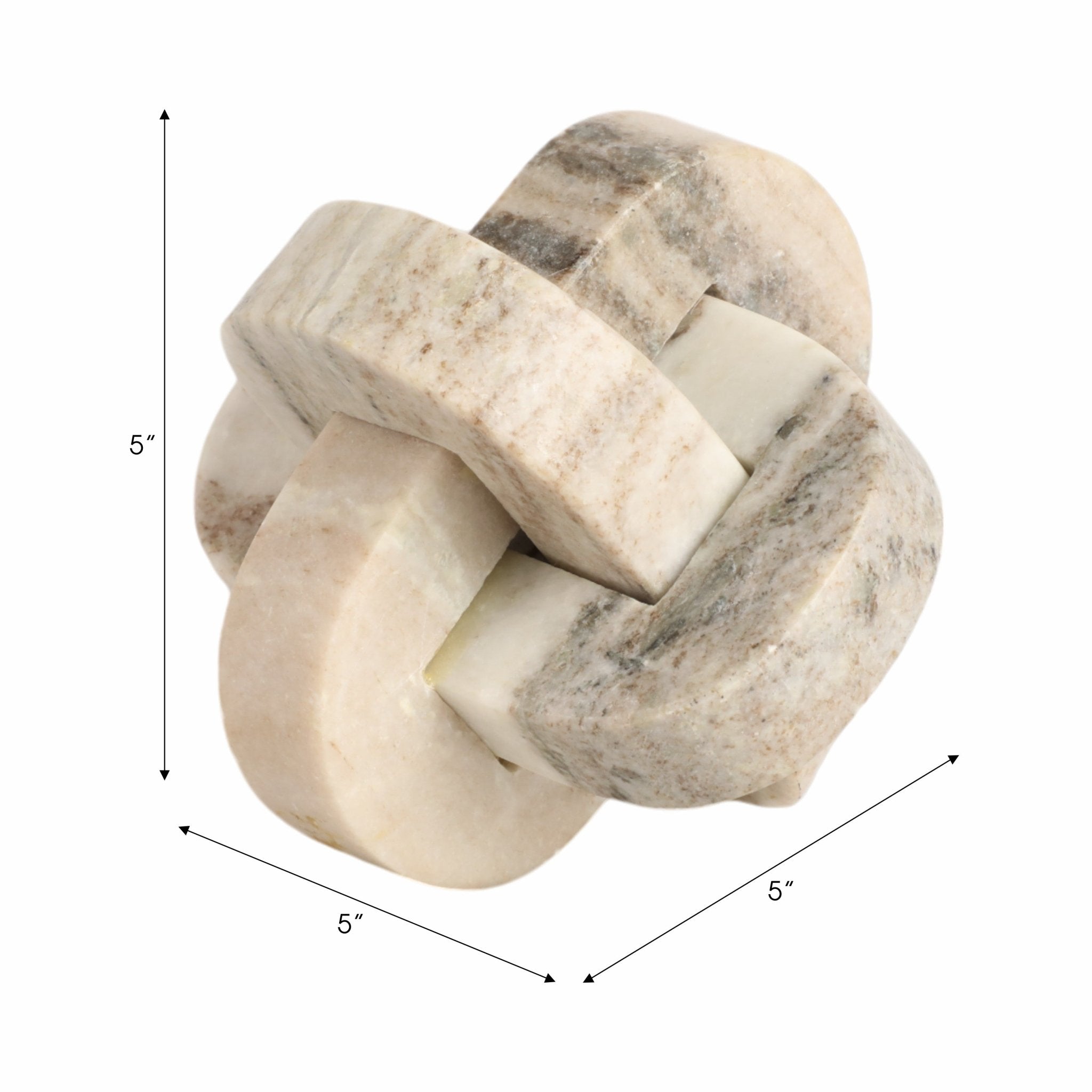 5" Onyx Marble Rounded Knot, Tan Table Decors| Sagebrook Home