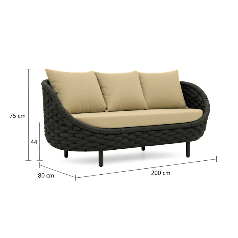 5-piece black outdoor seating set Outdoor Sets| Otath