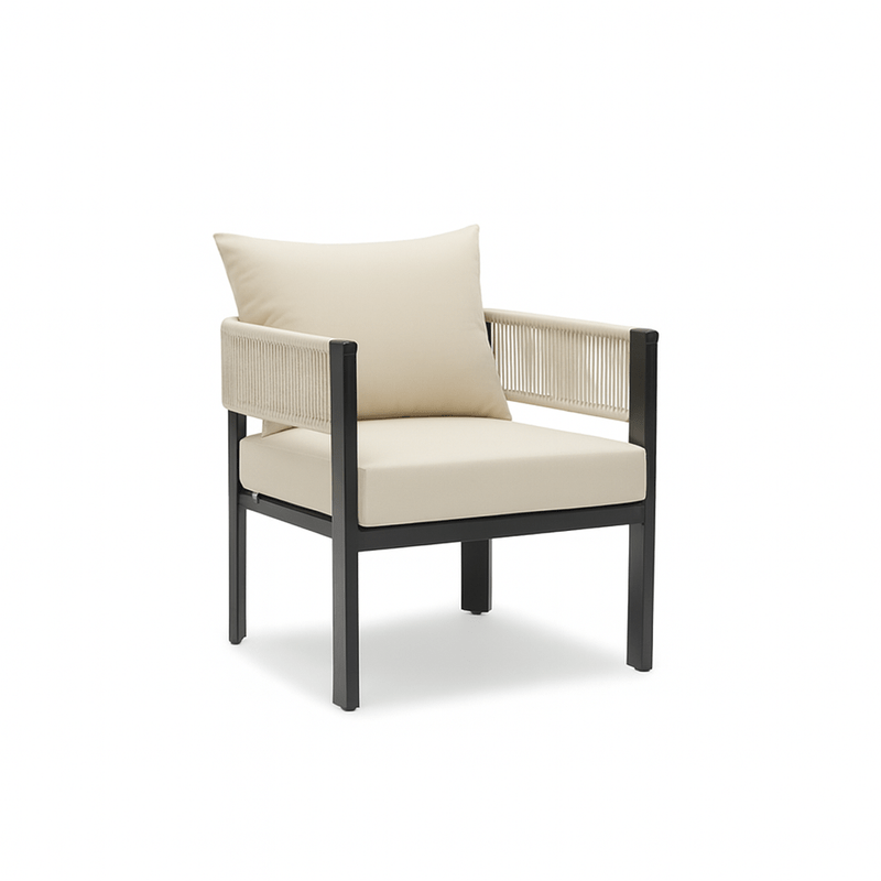 5 - Piece Classic Beige Outdoor Seating Set - Al Rugaib Furniture