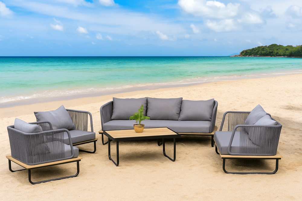 5-Piece Gray Outdoor Seating Set – Elegant and Modern Design Outdoor Sets| Otath