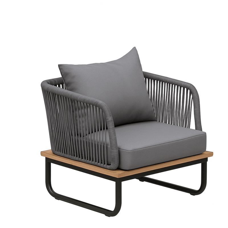 5 - Piece Gray Outdoor Seating Set – Elegant and Modern Design - Al Rugaib Furniture