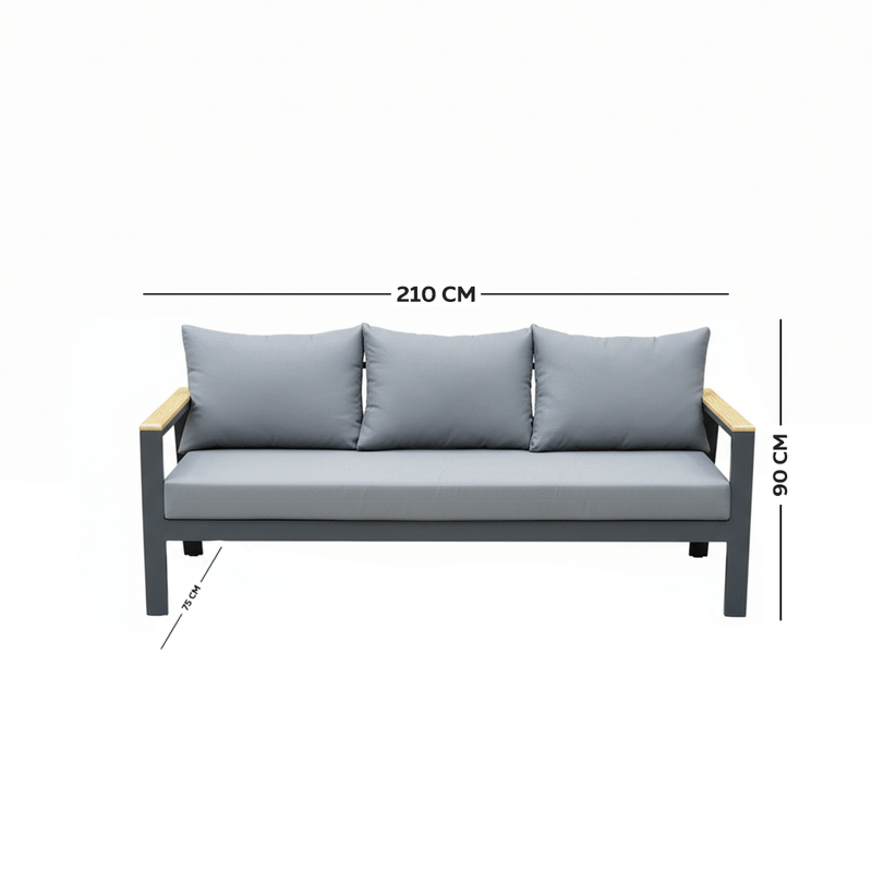 5-Piece High-Quality Gray Outdoor Seating Set Outdoor Sets| Otath