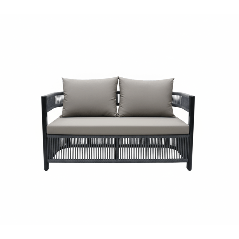 5 - Piece Modern Gray Outdoor Seating Set - Al Rugaib Furniture