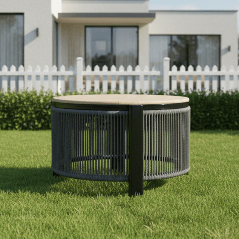 5 - Piece Modern Gray Outdoor Seating Set - Al Rugaib Furniture