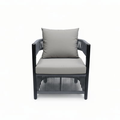5 - Piece Modern Gray Outdoor Seating Set - Al Rugaib Furniture