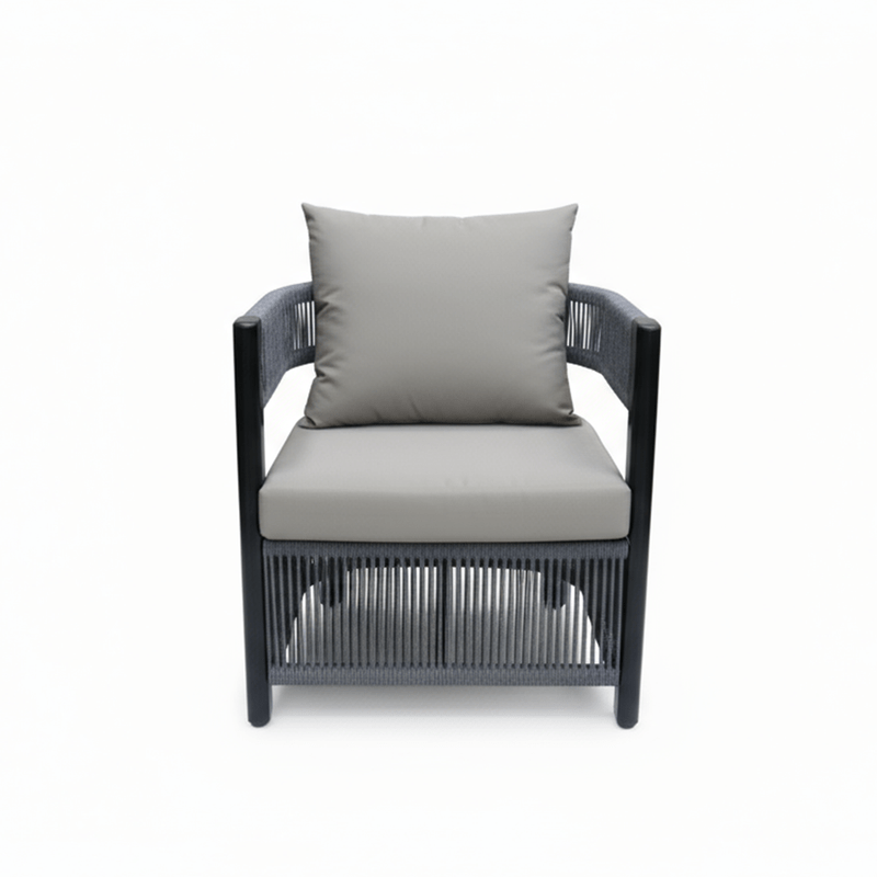 5 - Piece Modern Gray Outdoor Seating Set - Al Rugaib Furniture