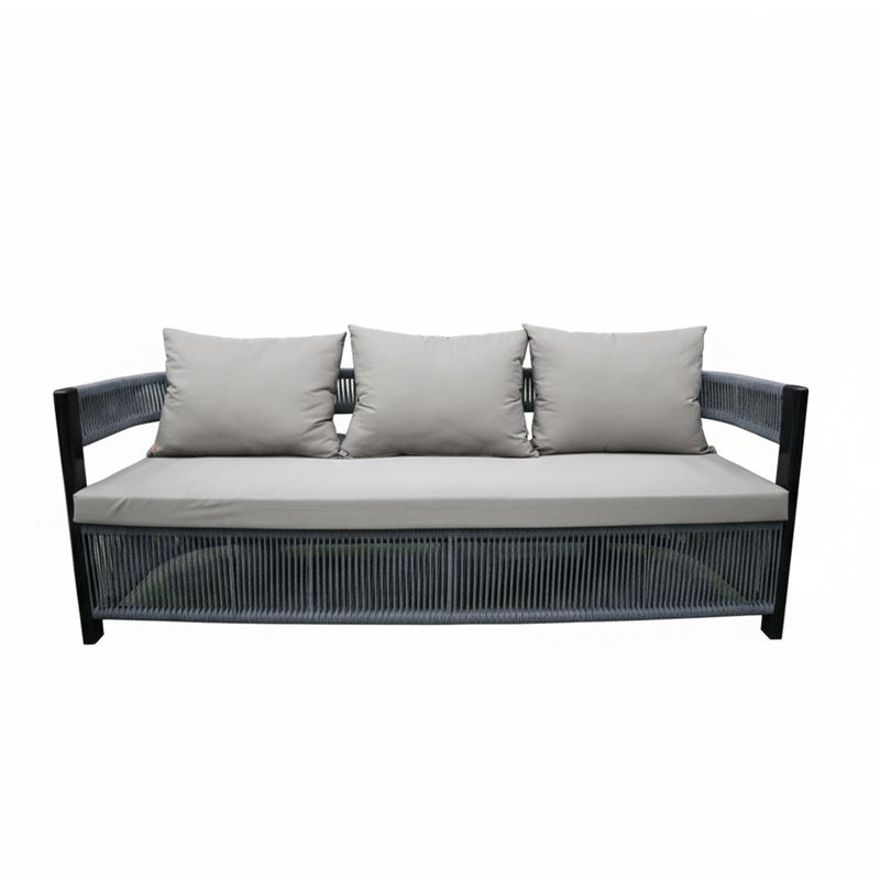5 - Piece Modern Gray Outdoor Seating Set - Al Rugaib Furniture