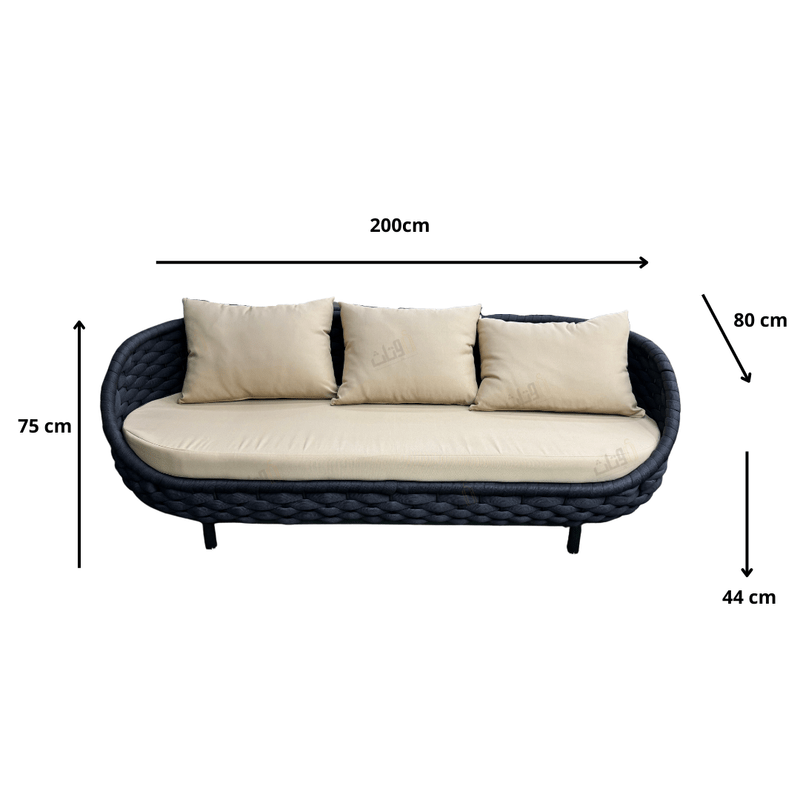 5-piece black outdoor seating set Outdoor Sets| Otath