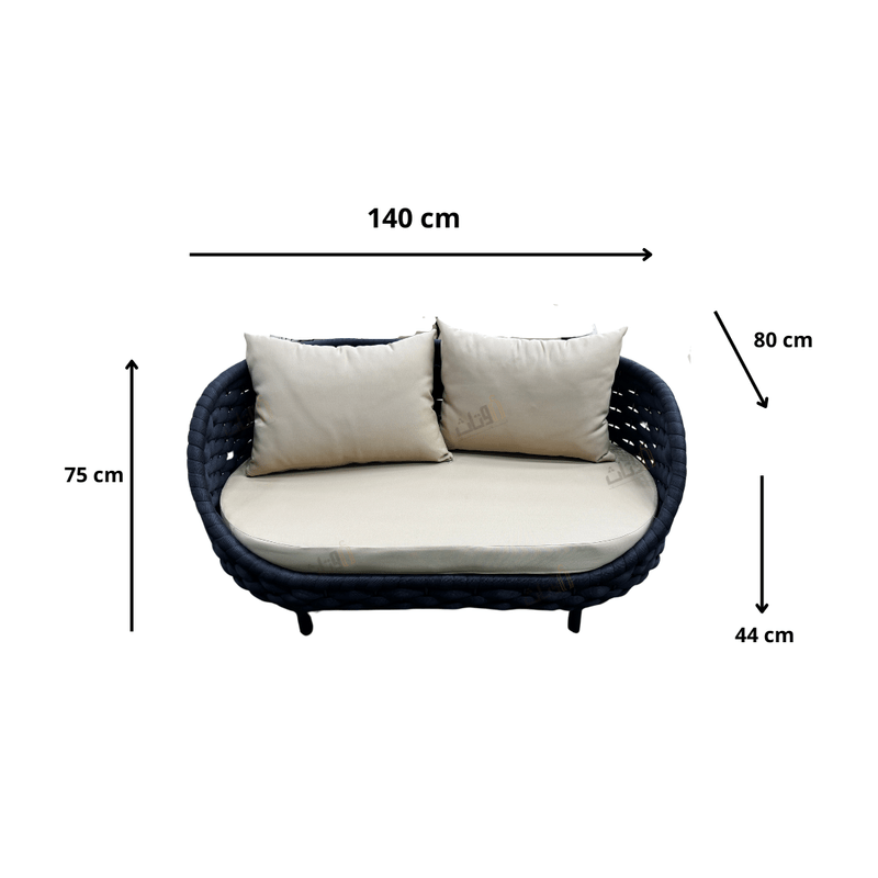 5-piece black outdoor seating set Outdoor Sets| Otath