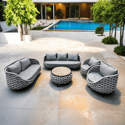 5 - piece outdoor seating set - a - Al Rugaib Furniture