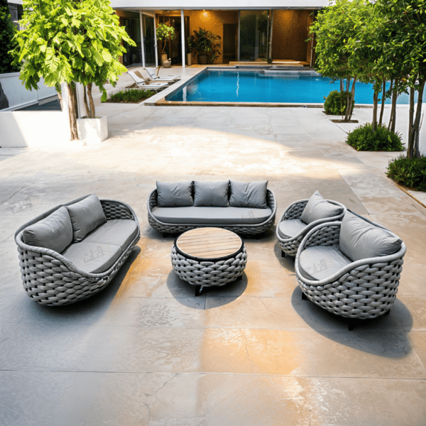 5 - piece outdoor seating set - a - Al Rugaib Furniture