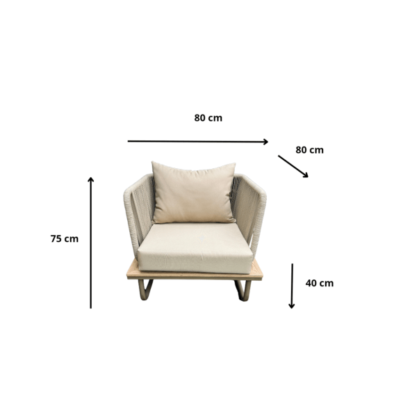 5 - piece outdoor seating set - b - Al Rugaib Furniture