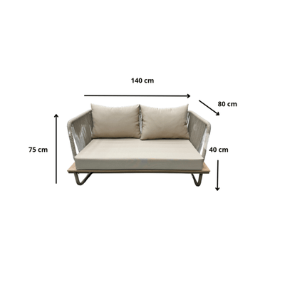 5 - piece outdoor seating set - b - Al Rugaib Furniture