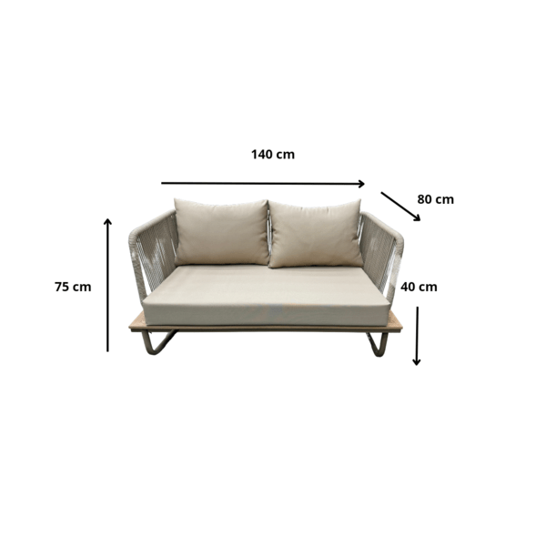 5 - piece outdoor seating set - b - Al Rugaib Furniture