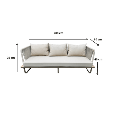 5 - piece outdoor seating set - b - Al Rugaib Furniture