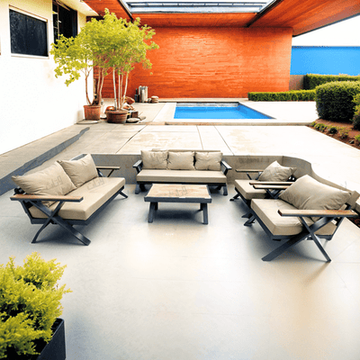 5 - piece outdoor seating set - c - Al Rugaib Furniture