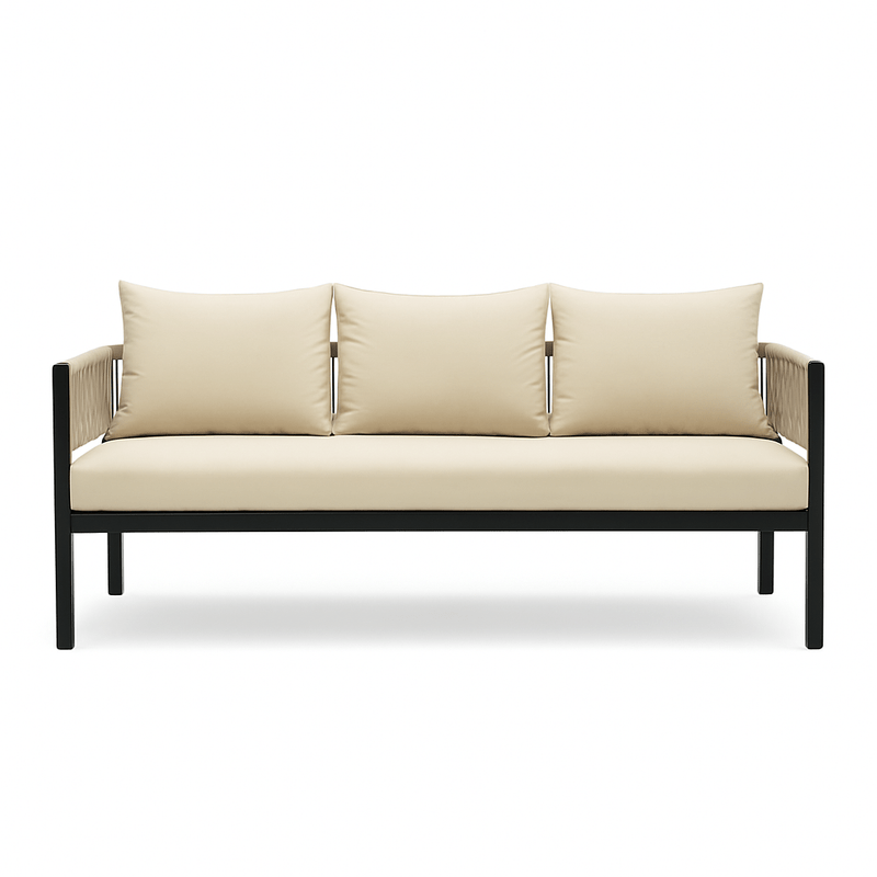 5 - Piece Outdoor Seating Set – Ideal for Garden and Balcony – Beige - Al Rugaib Furniture