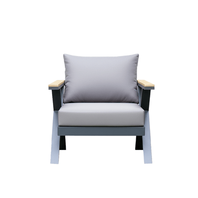 5 - Piece Outdoor Seating Set with Elegant Gray Design - Al Rugaib Furniture