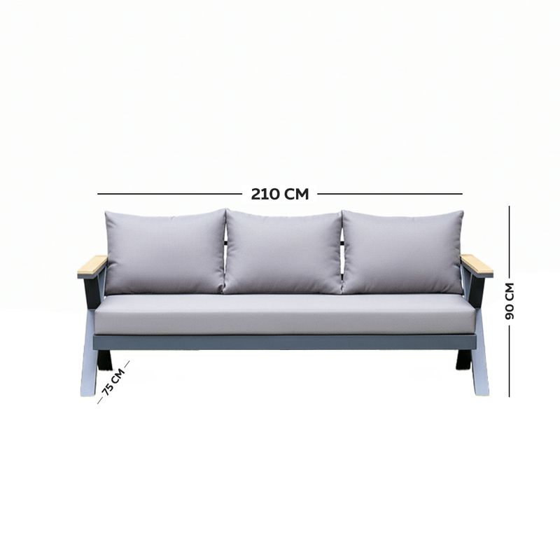 5-Piece Outdoor Seating Set with Elegant Gray Design Outdoor Sets| Otath