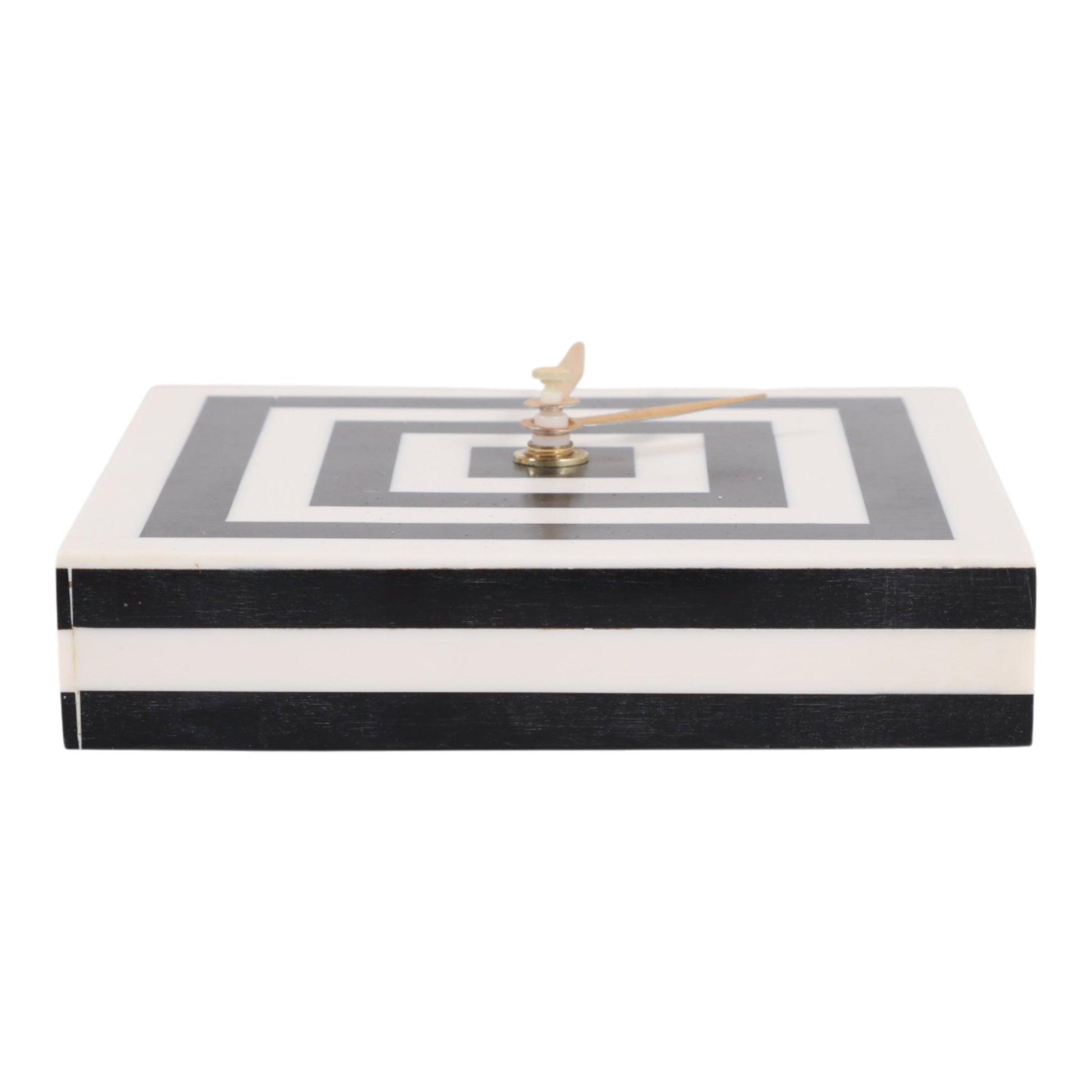 5" Square Resin Clock, White/black Clocks| Sagebrook Home