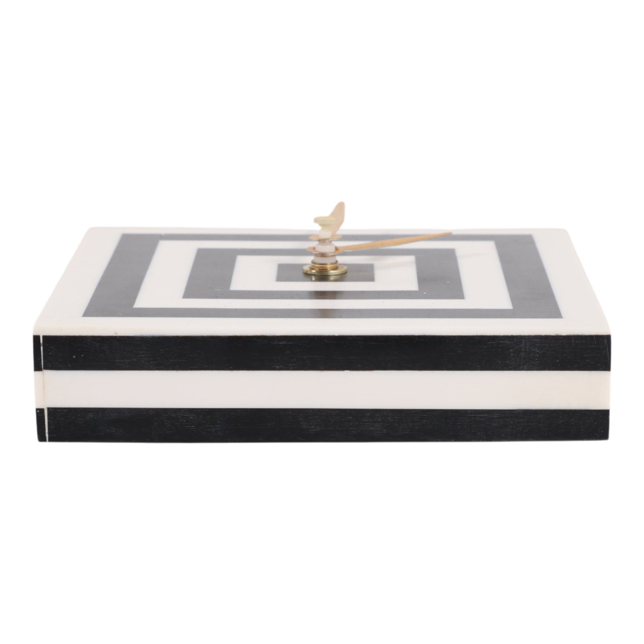 5" Square Resin Clock, White/black Clocks| Sagebrook Home