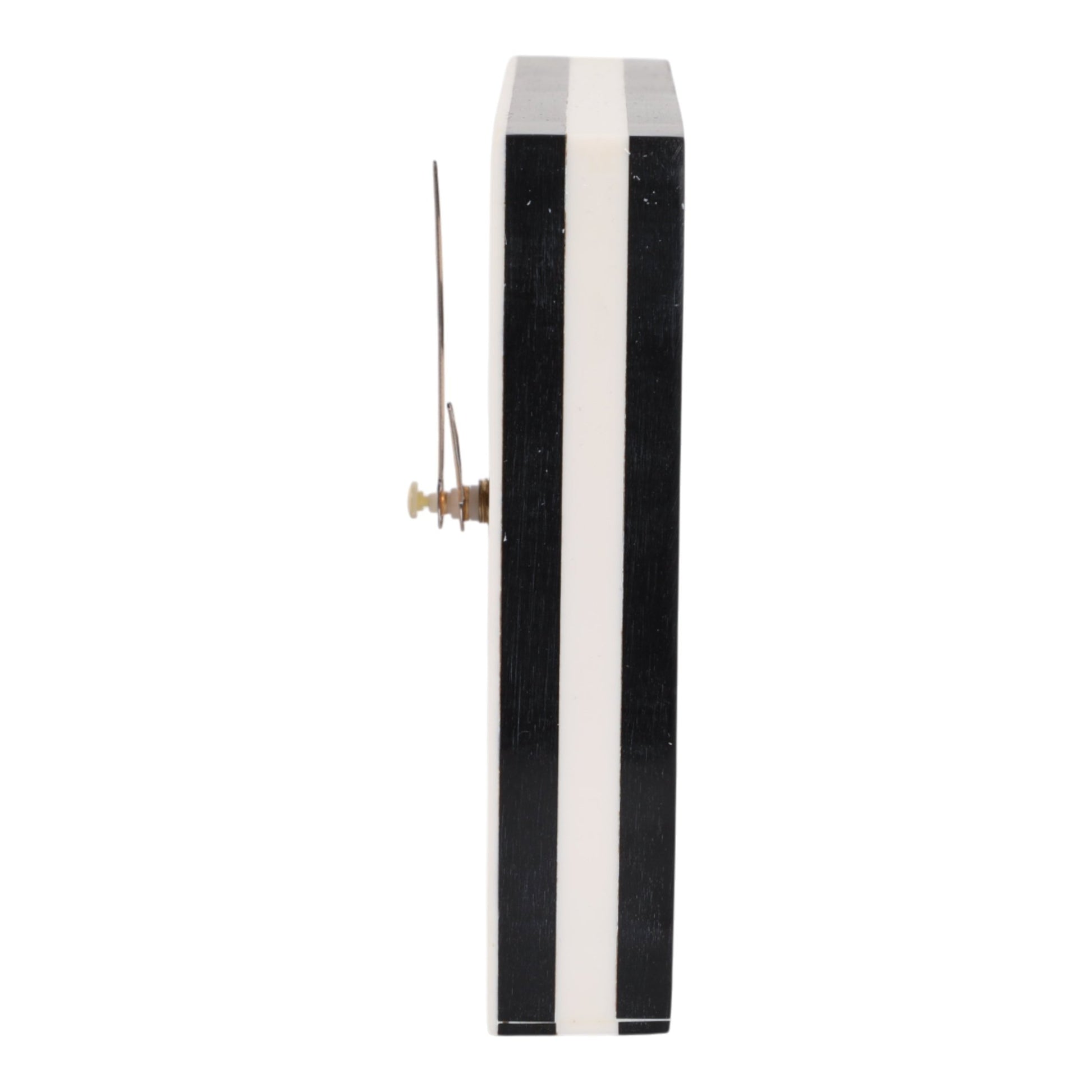 5" Square Resin Clock, White/black Clocks| Sagebrook Home