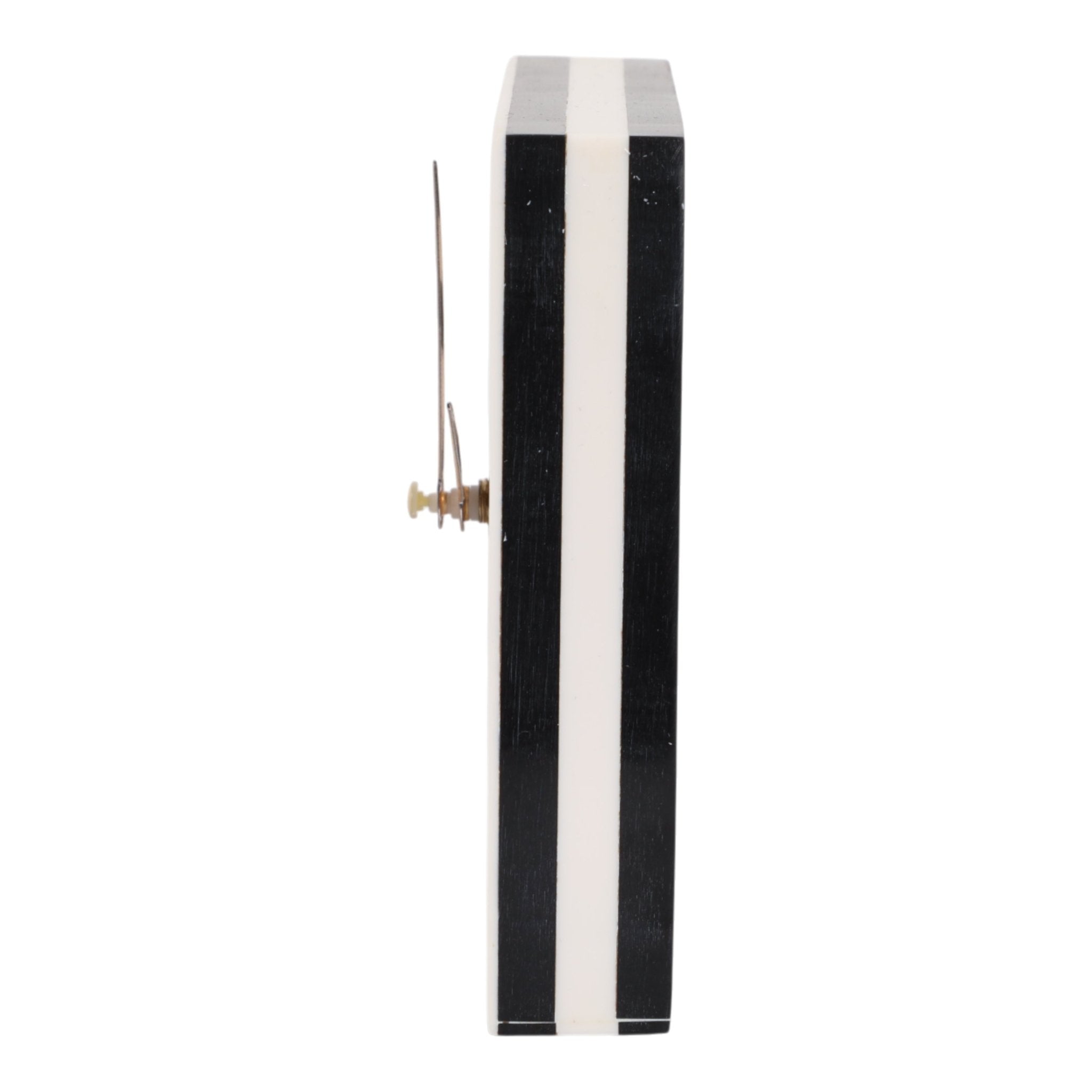 5" Square Resin Clock, White/black Clocks| Sagebrook Home