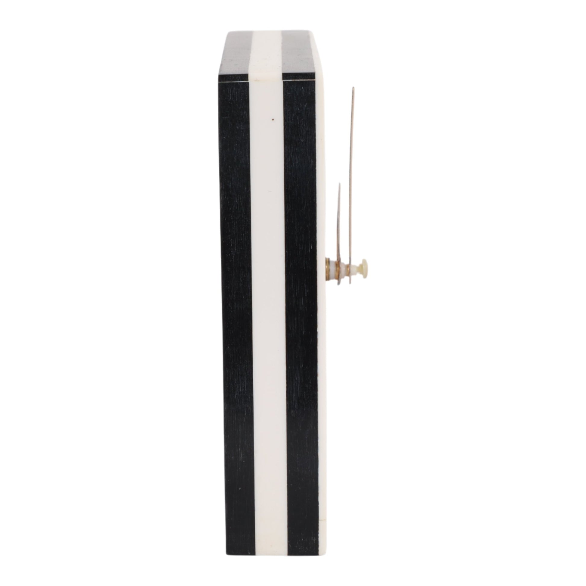5" Square Resin Clock, White/black Clocks| Sagebrook Home