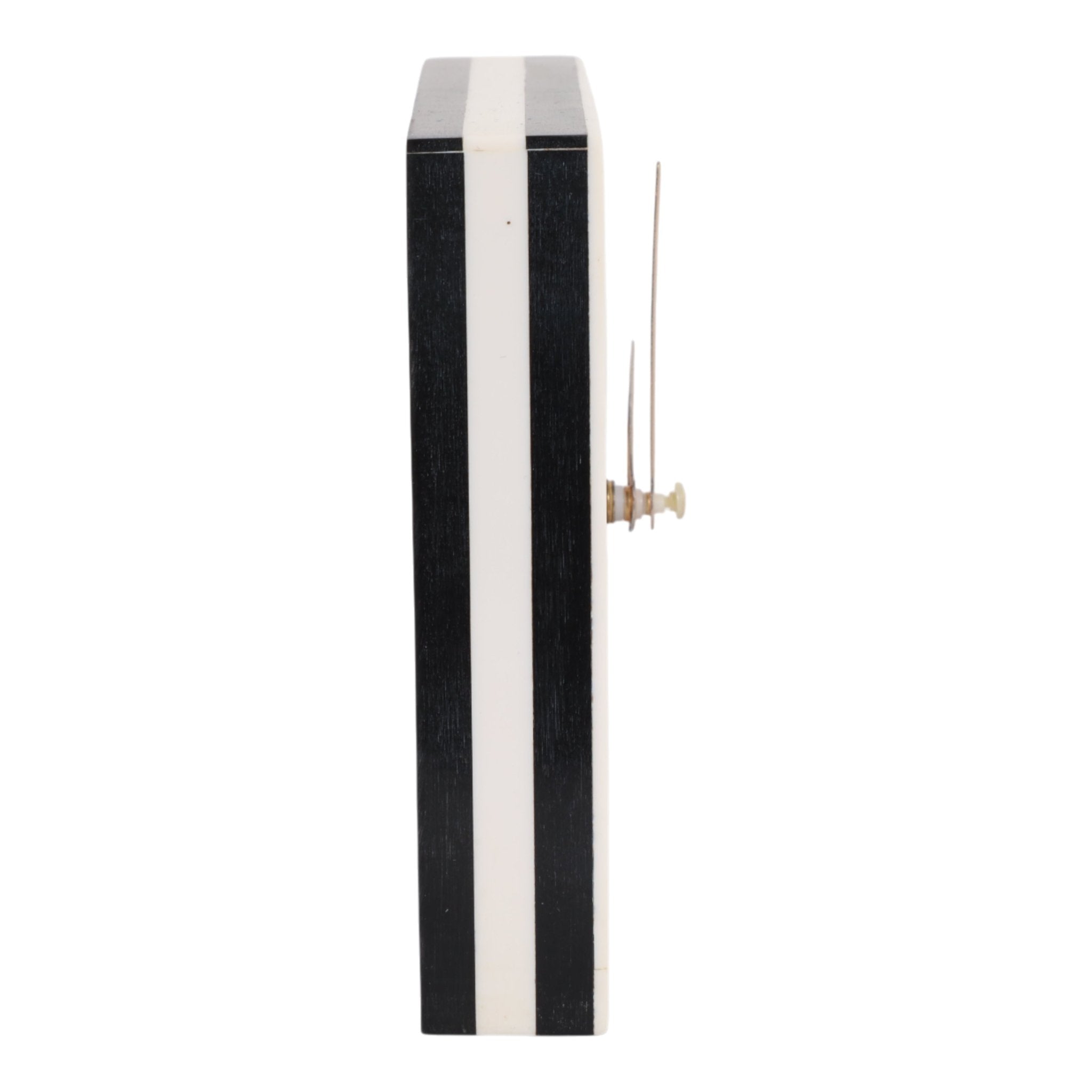 5" Square Resin Clock, White/black Clocks| Sagebrook Home
