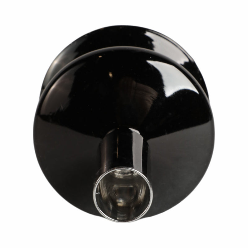 5" Vintage Glass Taper Candle Holder, Black - Al Rugaib Furniture