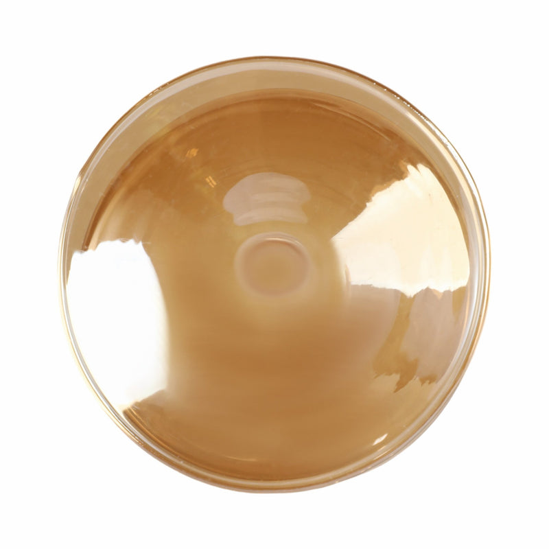 5" Vintage Glass Taper Candle Holder, Gold Luster - Al Rugaib Furniture