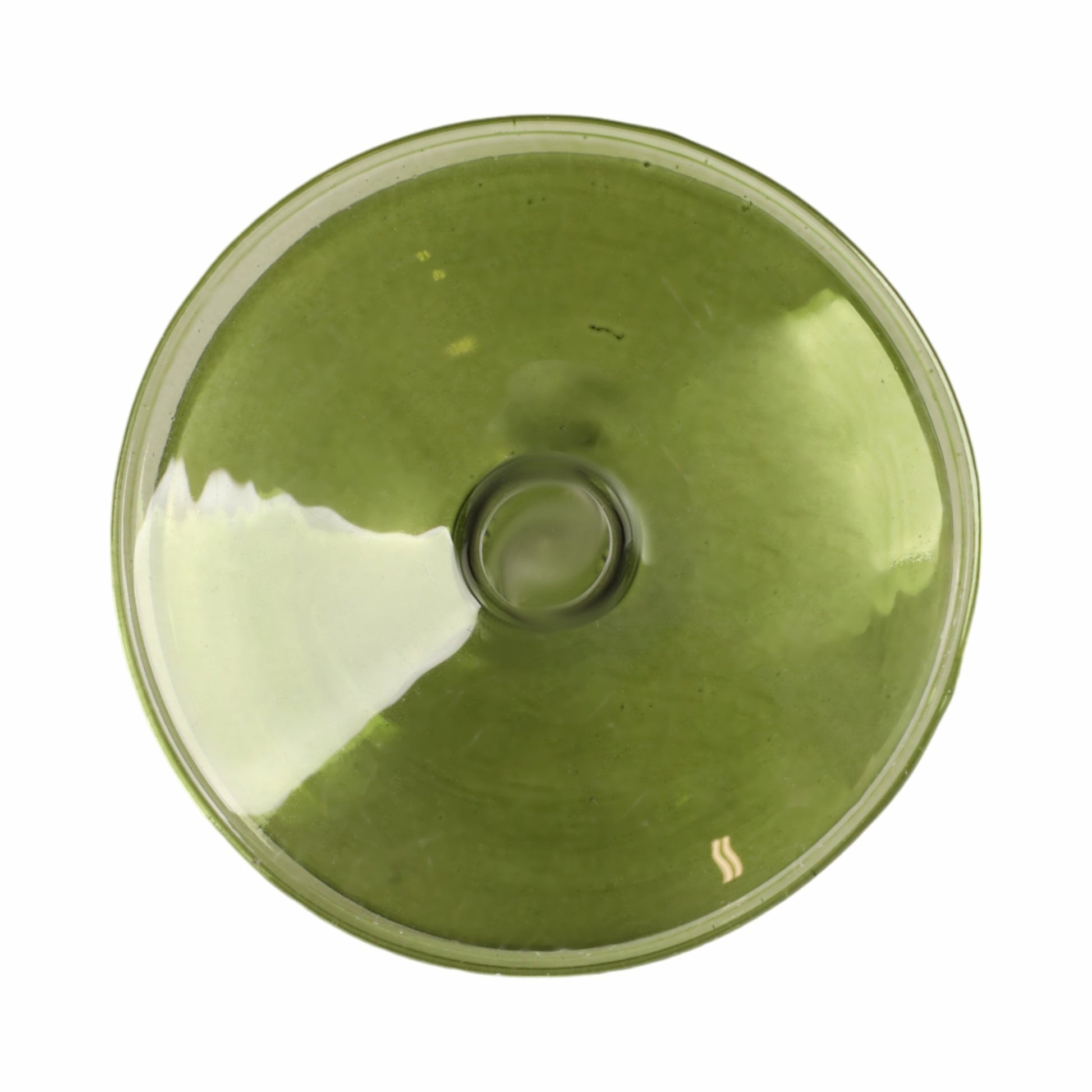 5" Vintage Glass Taper Candle Holder, Olive Candle Holders| Sagebrook Home