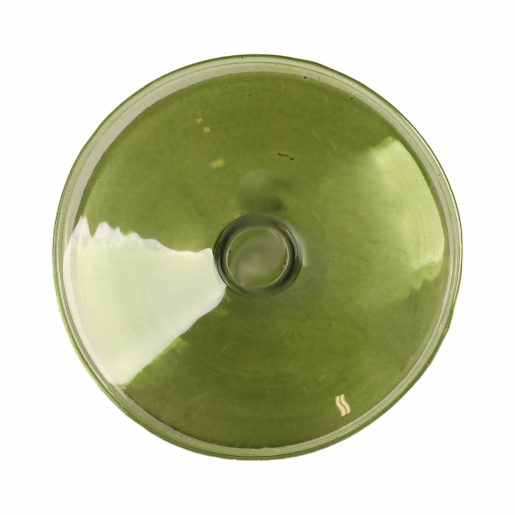 5" Vintage Glass Taper Candle Holder, Olive Candle Holders| Sagebrook Home